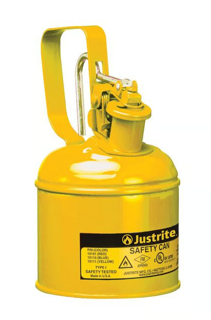 Justrite 10111Z 1 Litre Sarı Emniyetli Kap