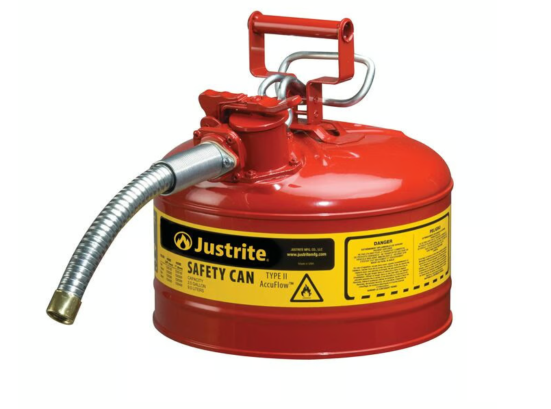 Justrite 7225130Z 9,5 Litre Çelik Emniyetli Kap